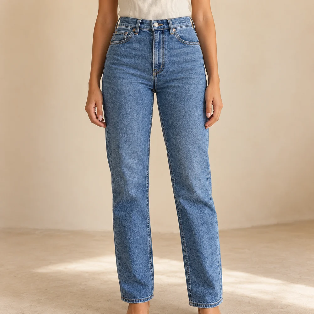 Calça Jeans Reta
